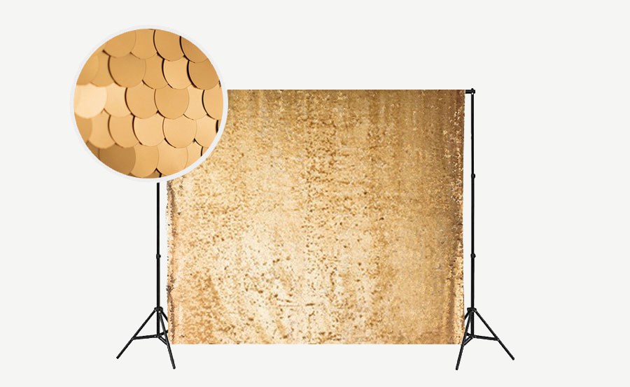 Gold sequin backdrop