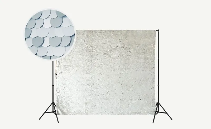 Silver sequin backdrop