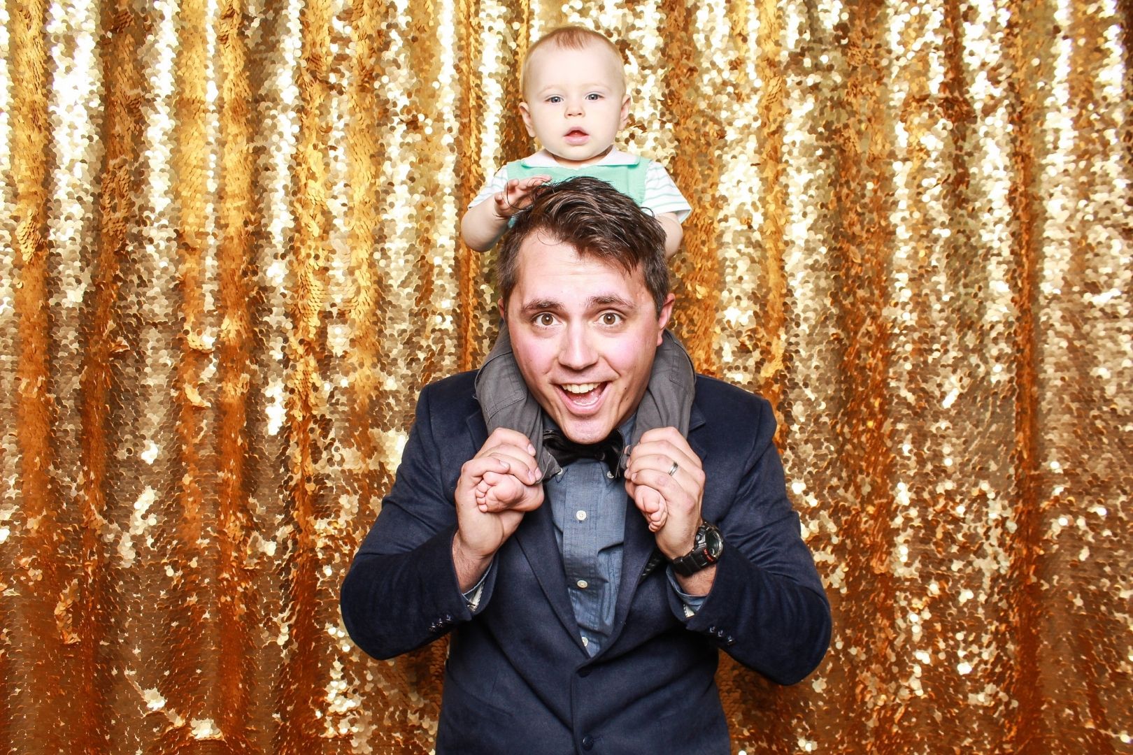 Guests at a TBD Photo Booth at a Woodinville winery wedding