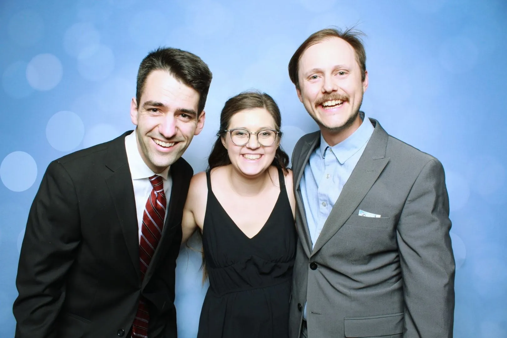 Guests at a TBD Photo Booth at a Gig Harbor wedding