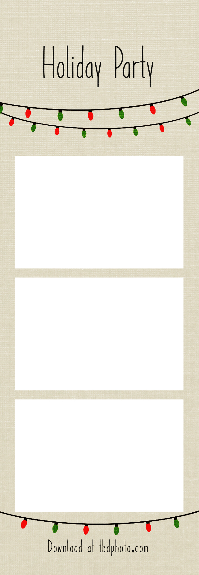 Lights photo strip template