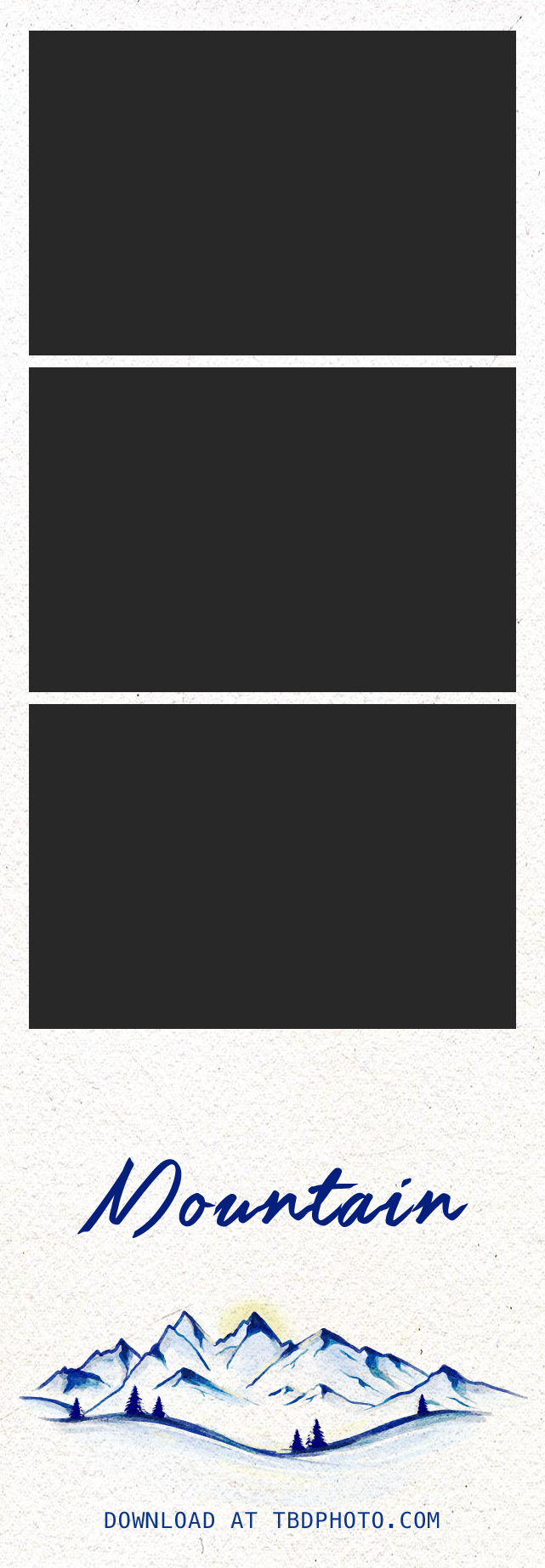Mountain photo strip template