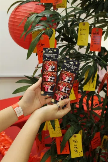 Lunar New Year photo strip from the event Katie reviewed