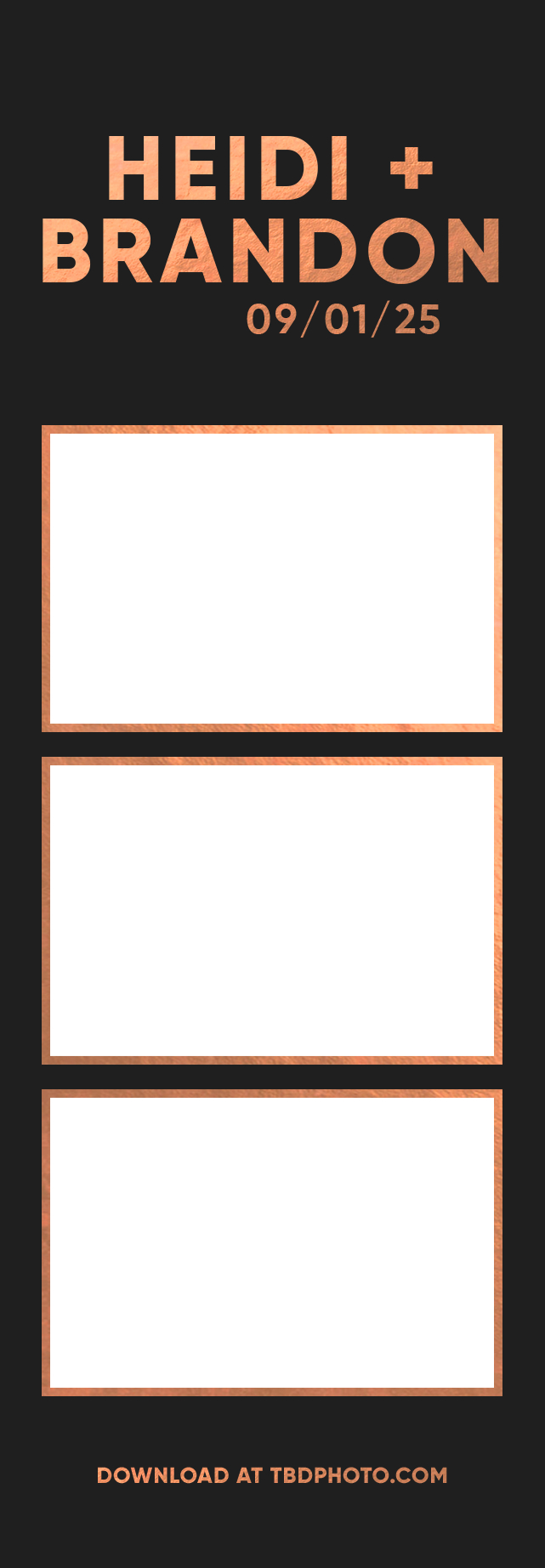 Copper photo strip template