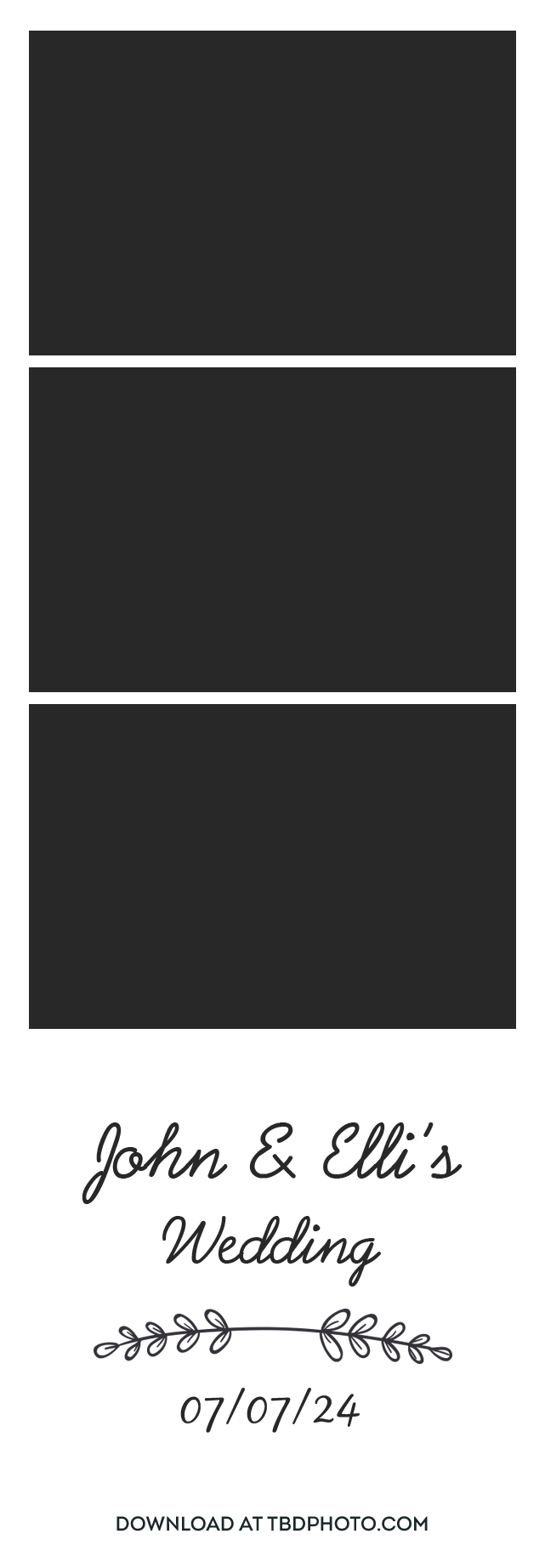 Flourish photo strip template
