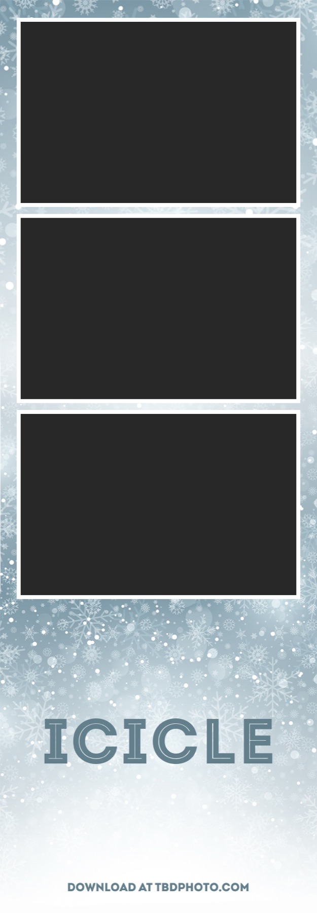 Icicle photo strip template