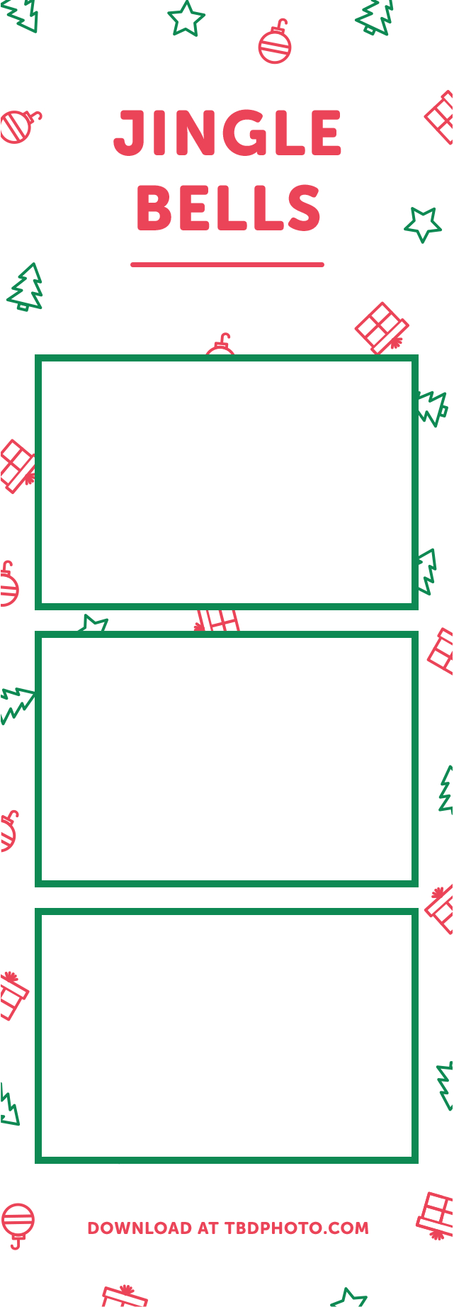 Jingle Bells photo strip template