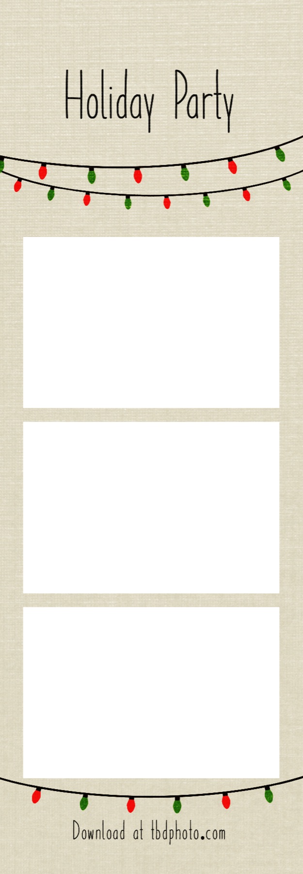 Lights photo strip template