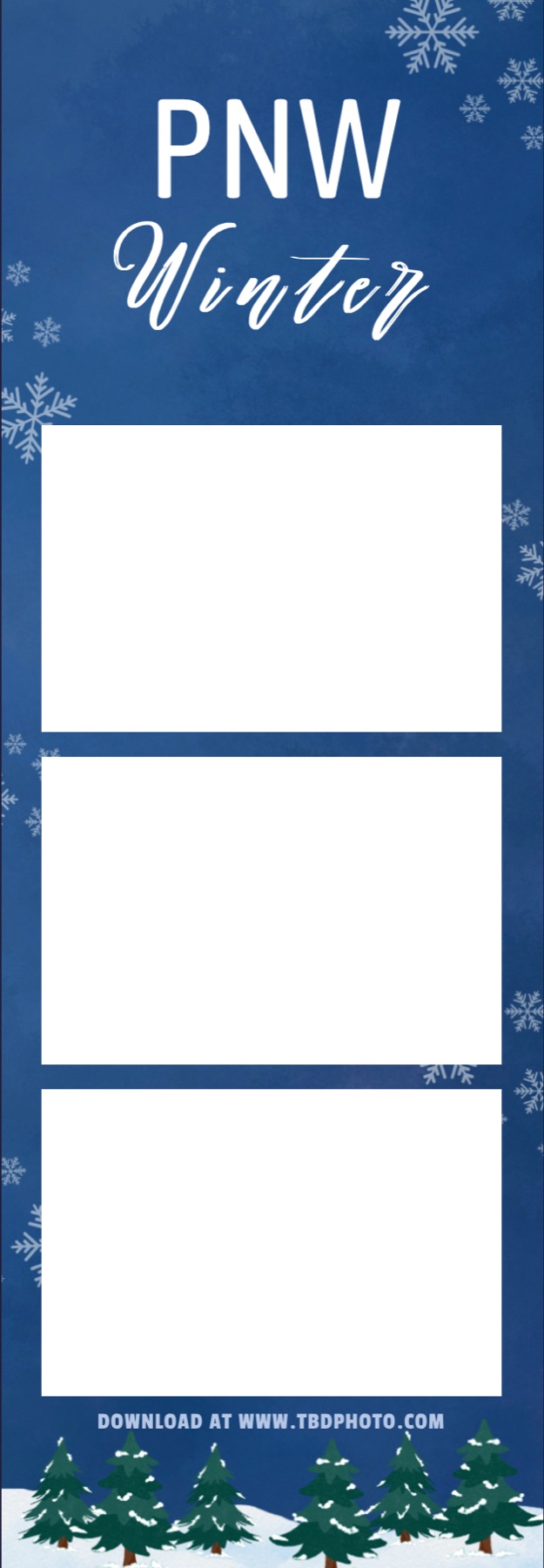 PNW Winter photo strip template