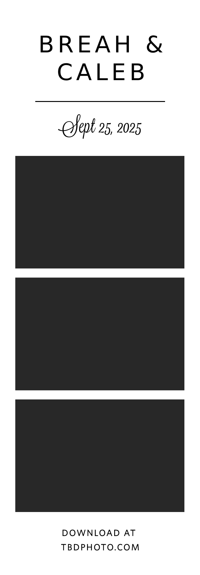 Simple photo strip template