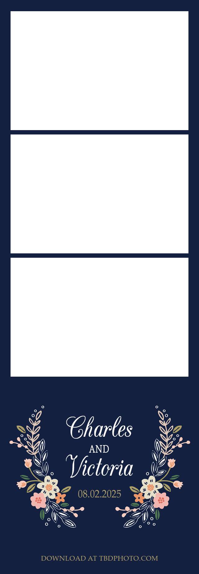 Wildflower photo strip template