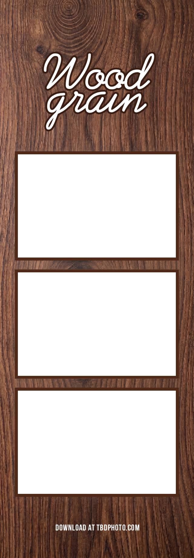 Wood Grain photo strip template