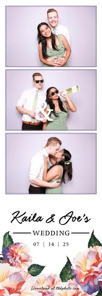 Bouquet photo strip template