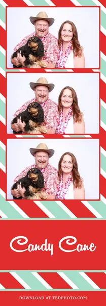 Candy Cane photo strip template