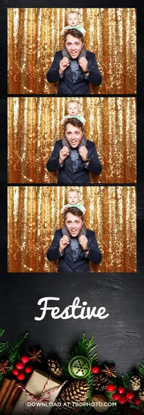Festive photo strip template