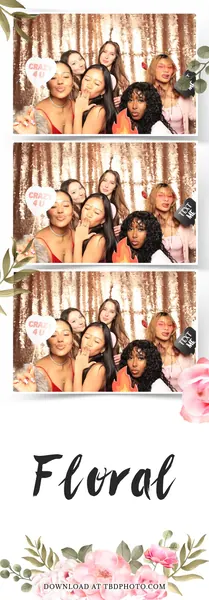 Floral photo strip template
