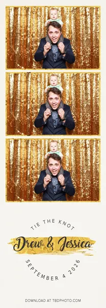 Gold photo strip template