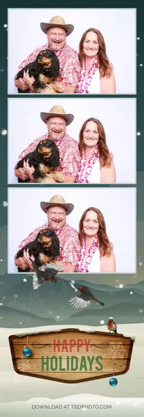 Happy Holidays photo strip template