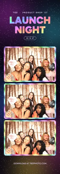 Launch Night photo strip template