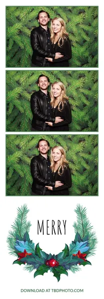 Merry photo strip template