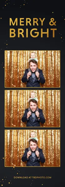 Merry & Bright photo strip template
