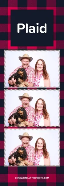 Plaid photo strip template