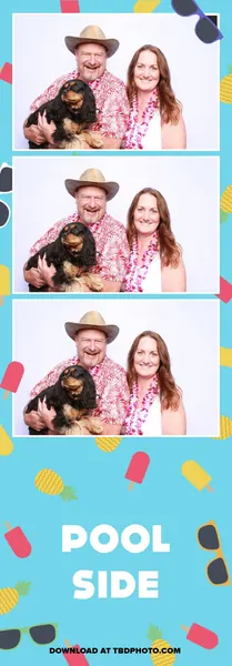 Poolside photo strip template
