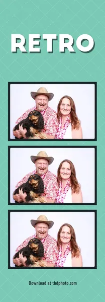 Retro photo strip template