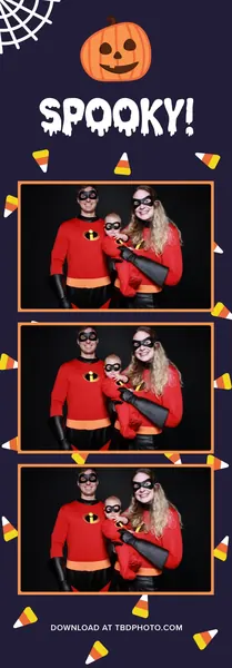 Spooky photo strip template