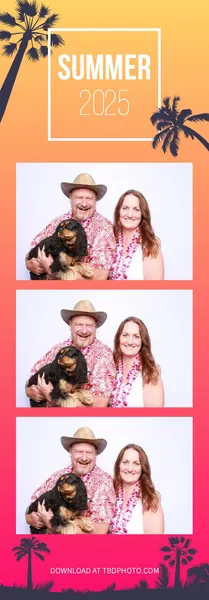 Summer photo strip template